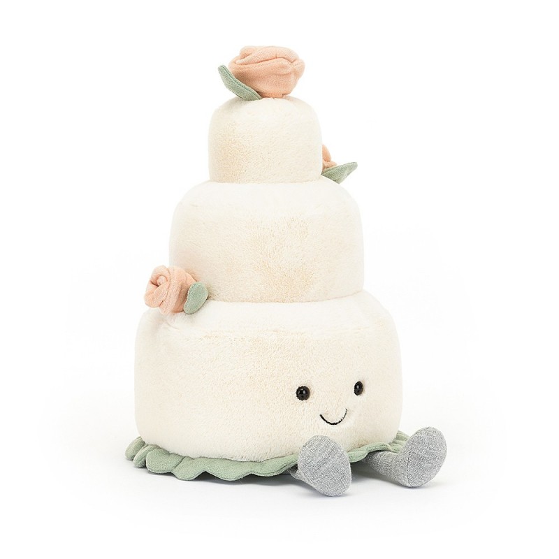 Peluche gâteau de mariage amusant 28cm - Jellycat