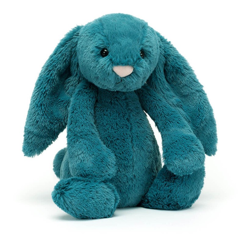 Peluche Bashful Lapin bleu minéral 31 cm - Jellycat