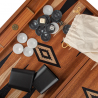 Coffret Backgammon en bois d'acajou 30 cm - Manopoulos