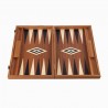 Coffret Backgammon en bois d'acajou 30 cm - Manopoulos