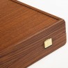 Coffret Backgammon en bois d'acajou 30 cm - Manopoulos