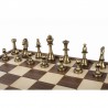 Echiquier en noyer 27 cm avec pièces en métal - Manopoulos