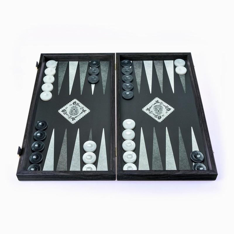 Coffret Backgammon en bois : Dia de los muertos - Manopoulos