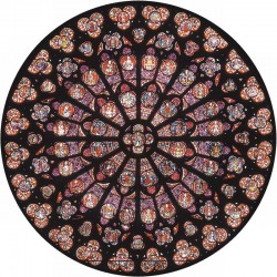 Puzzle 80PCS en bois Rosace Notre Dame - Puzzle Michèle Wilson