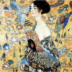 Puzzle 80PCS en bois La dame à l'éventail de Klimt - Puzzle Michèle Wilson