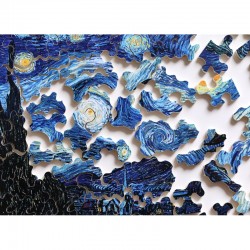 Puzzle 80PCS en bois Nuit étoilée de Van Gogh - Puzzle Michèle Wilson