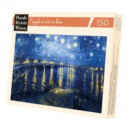 Puzzle 150pcs en bois Nuit étoilée sur le rhône de Van Gogh - Puzzle Michèle Wilson