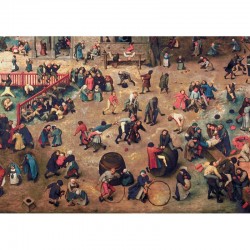 Puzzle 100pcs en bois Jeux d'enfants de Bruegel - Puzzle Michèle Wilson