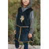 Déguisement Ensemble de chevalier avec tunique, cape et couronne Or 5/6 ans - Great Pretenders