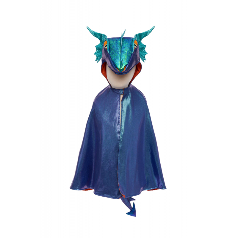 Déguisement Cape dragon azur métal 5/6 ans - Great Pretenders