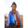 Déguisement Cape dragon azur métal 5/6 ans - Great Pretenders