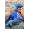 Déguisement Cape dragon azur métal 5/6 ans - Great Pretenders