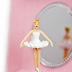 Boite à Musique Cube Phosphorescent Ballerine - Rayé Rose - Trousselier