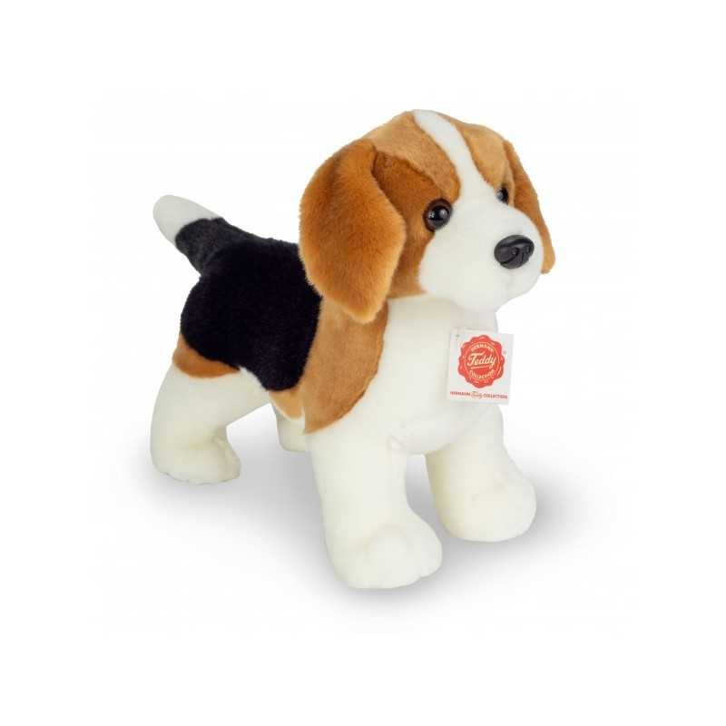 Peluche chien Beagle debout 26cm de Hermann Teddy | Poisson d'Avril