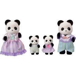 Lot 4 Figurines La famille Panda - Sylvanian Families