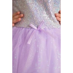 Déguisement Robe de Princesse scintillante lilas à sequins 5/6 ans - Great Pretenders