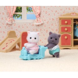 Lot 2 Figurines Les jumeaux Chat Persan - Sylvanian Families