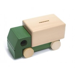Tirelire Camion Vert en bois - Weizenkorn