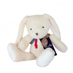 Peluche lapin blanc en coton bio 30 cm - Maïlou
