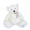 Peluche l'ours français géant blanc neige 90 cm - Maïlou