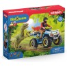 Fuite sur quad face au vélociraptor - Schleich
