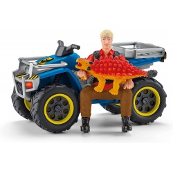 Fuite sur quad face au vélociraptor - Schleich