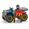 Fuite sur quad face au vélociraptor - Schleich