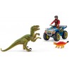 Fuite sur quad face au vélociraptor - Schleich