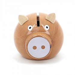 Tirelire cochon en bois...