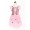 Déguisement Robe rose papillon sequins avec ailes 5-7 ans - Great Pretenders
