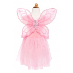 Déguisement Robe rose papillon sequins avec ailes 5-7 ans - Great Pretenders