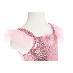 Déguisement Robe rose papillon sequins avec ailes 5-7 ans - Great Pretenders