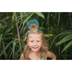 Déguisement Robe Paon 5-6 ans avec serre-tête - Great Pretenders