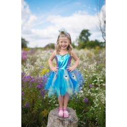 Déguisement Robe Paon 5-6 ans avec serre-tête - Great Pretenders