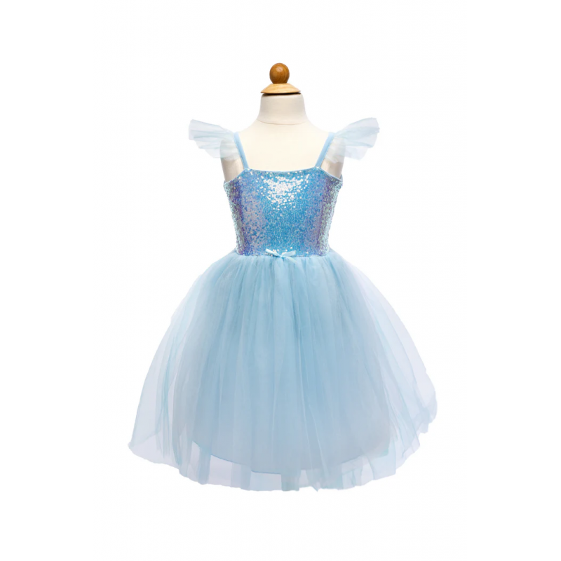 Robe de princesse à sequins bleu 7-8 ans - Great Pretenders