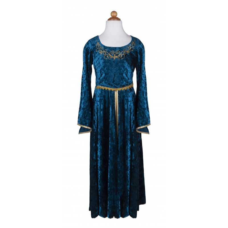 Déguisement Robe Dame Guenièvre bleu 9-10 ans - Great Pretenders