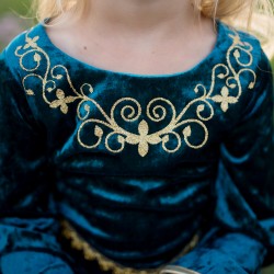 Déguisement Robe Dame Guenièvre bleu 9-10 ans - Great Pretenders