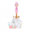 Parapluie en bois - Fleurs rose - Vilac