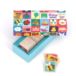 Jeu de Mémo imagier en bois Mélusine - Vilac