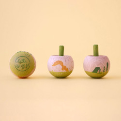 Toupie en bois Little World nature top - Londji