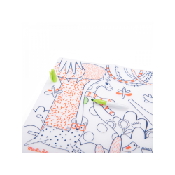 Set de table en silicone à colorier et 5 feutres - Les Toupitis - Moulin Roty