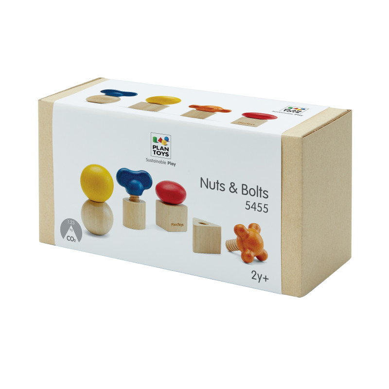 4 écrous à visser en bois - Plan Toys