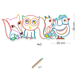 Coloriages à révéler Animaux de la forêt - Djeco