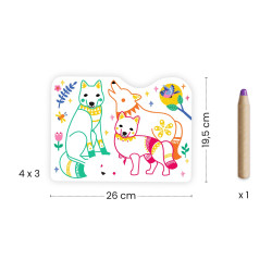 Coloriages à révéler -  Familles de la forêt - Djeco