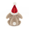 Peluche Lapin Bashful déco de Noël 13 cm - Jellycat