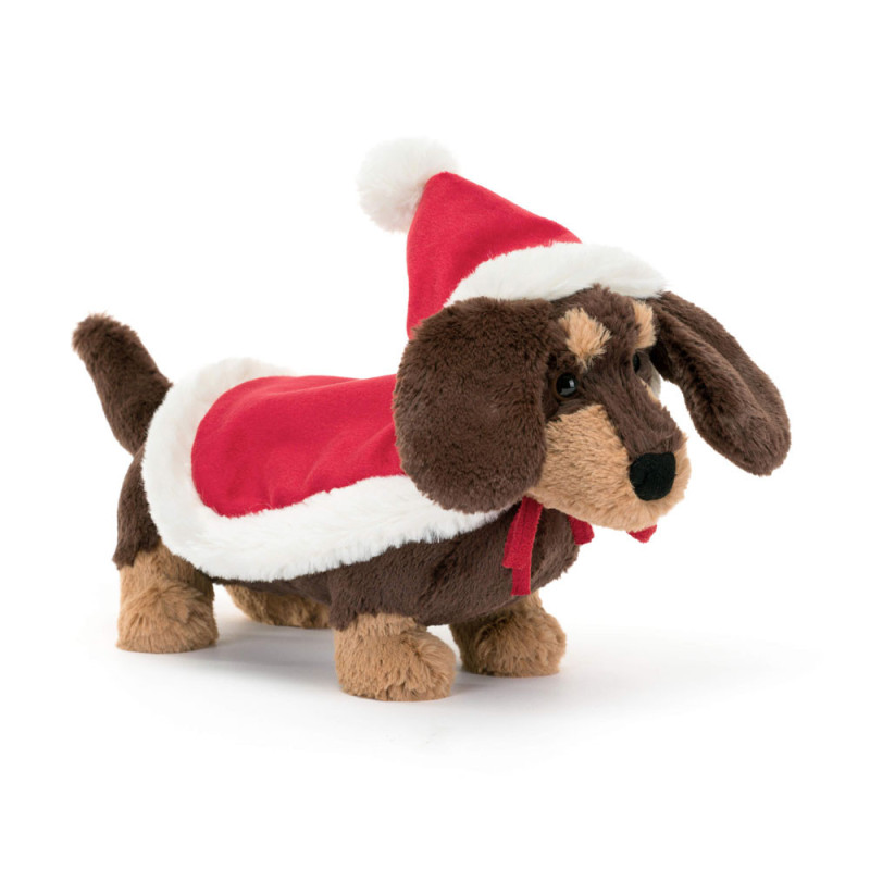 Peluche Otto le chien saucisse en habit de Noël 15 cm - Jellycat