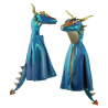 Déguisement Cape de dragon métalique Emerald 5/6 Ans - Great Pretenders