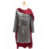 Déguisement Tunique de chevalier Argent Avec Cape 7/8 Ans - Great Pretenders