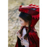 Déguisement Cape de Dragon Ruby rouge métallique 5/6 ans - Great Pretenders
