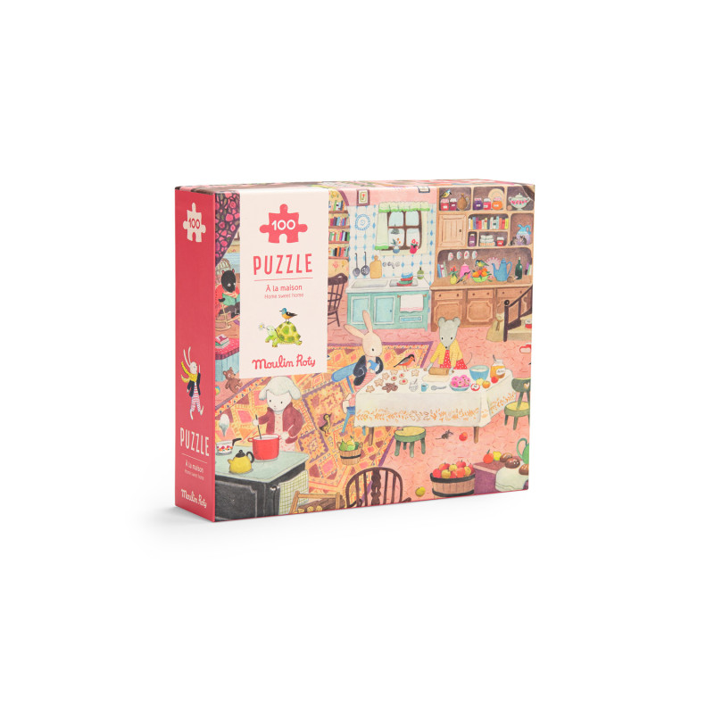 Puzzle 100Pcs A La Maison La Grande Famille - Moulin Roty
